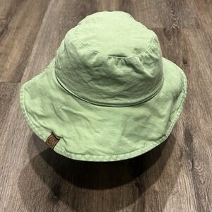 Sun Hat August Hat Co. Green Khaki Outdoor Beach‎ Fishing Reversible Soft Cotton